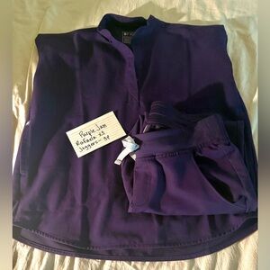 Figs Purple Jam scrub set Rafaela XS joggers SP
